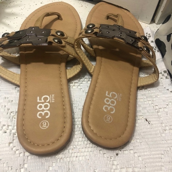 385 Fifth sandals. Silver metal details. - Picture 4 of 7